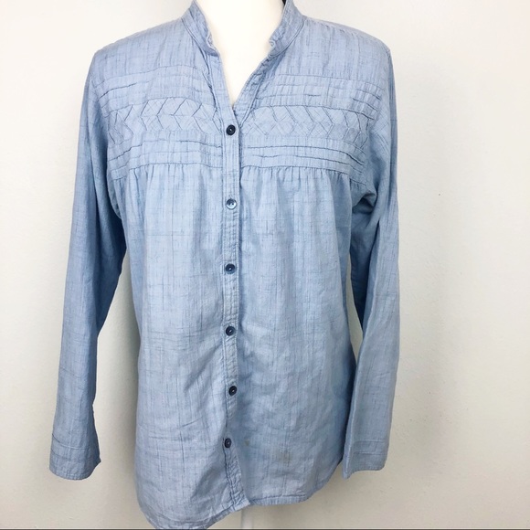 Woolrich Tops - WOOLRICH Western Denim Chambray Peasant Tunic Top